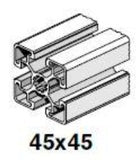 45x45mm Aluminum Extrusions; Square with T-slots; Bosch Rexroth MGE