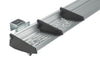 Sample application of grab ledge including end cap, separators and mounting bracket (sold separately)