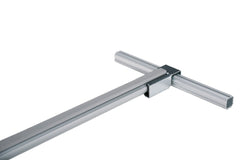 Sample image of slide rail attached to EcoShape tubing. Tubing and other accessories not included.