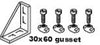 Gusset, gussets, gusset kit, connection bracket, corner bracket, 3842523541, 30x60 gusset, Bosch Rexroth