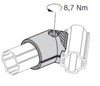 3842541175, EcoShape 45 degree end connector for corner braces, Bosch Rexroth