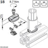 3842543272 tube adapter for N8/N10 t-slots, EcoShape, Bosch Rexroth, FlexMation