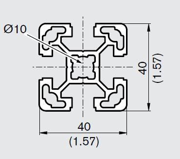 Aluminum Extrusions; T-Slot, Bosch Rexroth, 40x40 | FlexMation, Inc.