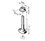 Fasteners; T-Bolt and Nut kit; Steel; EZ turn and lock; select thread size for 8 mm or 10 mm t-slot