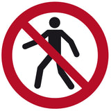 "No Pedestrian Traffic" Floor Safety Symbol