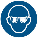 "Safety Glasses Required" Floor Safety Symbol