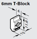 Fastener; T-Block for Mini Extrusion